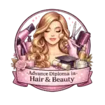 beauty and hair diploma emblem