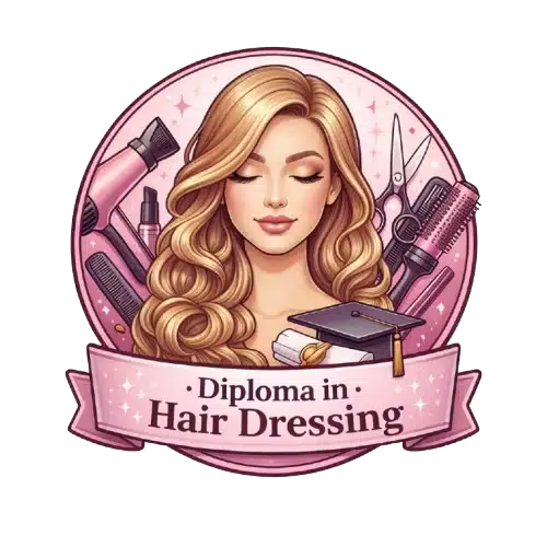 hairdressing diploma emblem with styling tools removebg preview